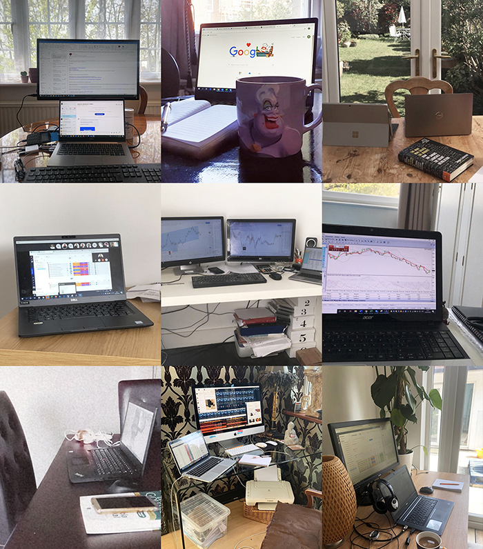 英国办事处员工居家办公场景