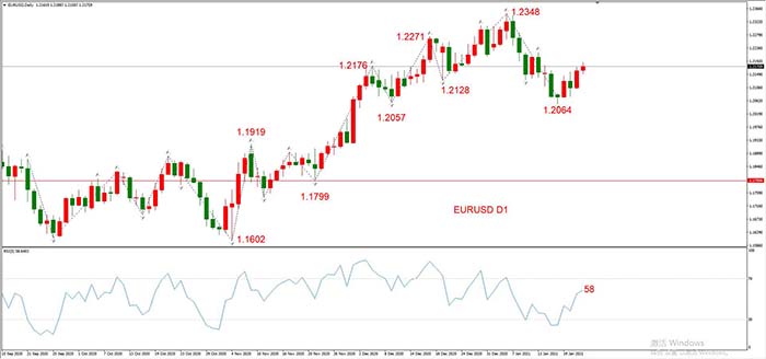 EURUSD  01 月22日 日线级别