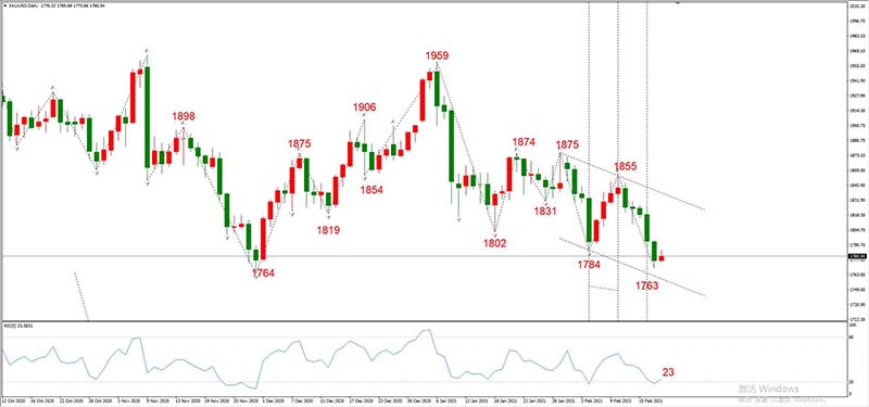 XAUUSD 02月18日 日线级别