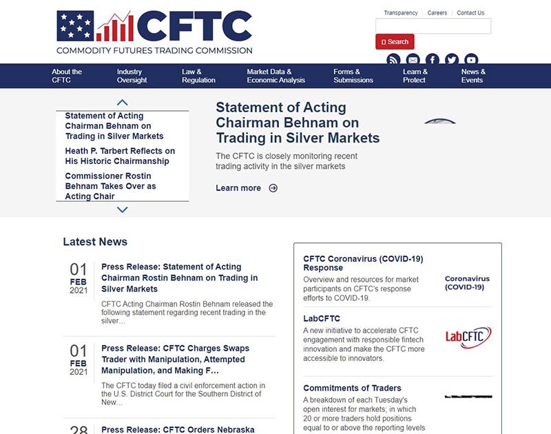 CFTC：美国商品期货交易委员会