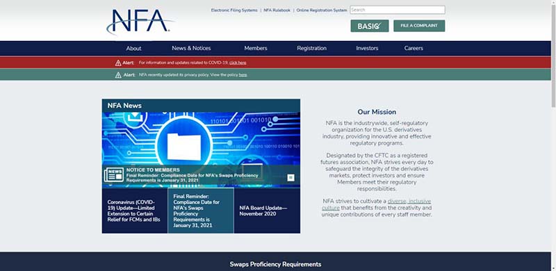 NFA：美国全国期货协会