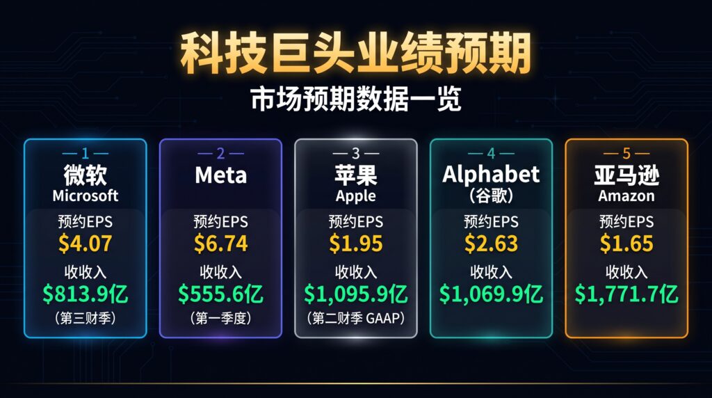 科技巨头业绩预期